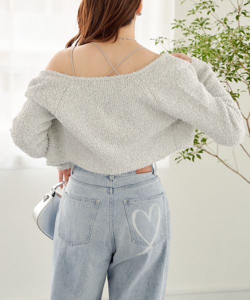 Chico（チコ）の「【2サイズ展開/2024SS】パット付バッククロスベアキャミ（キャミソール・レディース・ゴールド/ホワイト/シルバー/グレー/ブラック・1/0）」の14枚目の写真