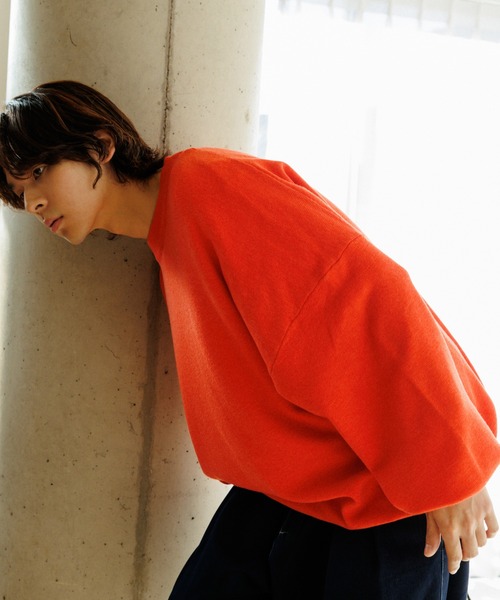 ADAM ET ROPE'（アダムエロペ）の「【WEB限定】ルーズシルエット ミラノリブ モックネック ニットプルオーバー / ユニセックス（ニット/セーター・メンズ・ブラック/オレンジ系その他/ブルー系その他5・M/L）」の10枚目の写真