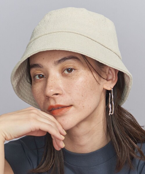 BEAUTY&YOUTH UNITED ARROWS（ビューティーアンドユースユナイテッドアローズ）の「麻コットン バケットハット（ハット・レディース・ナチュラル/ダークグレー/ライム・FREE）」の3枚目の写真