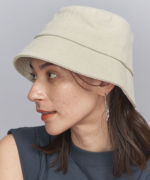 BEAUTY&YOUTH UNITED ARROWS（ビューティーアンドユースユナイテッドアローズ）の「麻コットン バケットハット（ハット・レディース・ナチュラル/ダークグレー/ライム・FREE）」の6枚目の写真