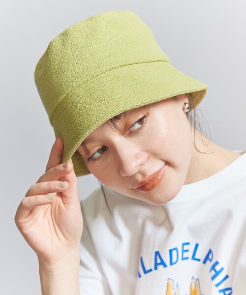 BEAUTY&YOUTH UNITED ARROWS（ビューティーアンドユースユナイテッドアローズ）の「麻コットン バケットハット（ハット・レディース・ナチュラル/ダークグレー/ライム・FREE）」の8枚目の写真