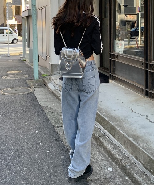 ヘムフリル デニム パンツ 春 カジュアル ジーンズ 韓国 nr8650 Silly（シリー）の「【韓国ファッション春コーデに】ポケット