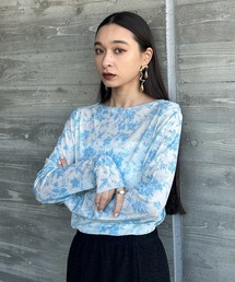 SEN TOKYO（セントーキョー）の「ワンランク上のレイヤードスタイルを叶える。花柄シアープルオーバー（Tシャツ/カットソー）」