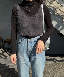 LE MORE | フェザーニットビスチェ(ベスト)