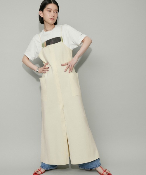 早割❣️ アダムエロペ マシンウォッシャブルバックスリットロングニットワンピース ADAM ET ROPÉ FEMME(アダム エ ロペ ファム) / 【サステナブル