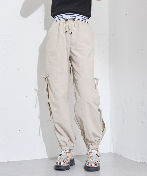 セール】サイドリボン カーゴパンツ(140㎝～160㎝)（カーゴパンツ
