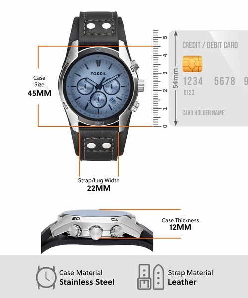 FOSSIL(フォッシル)の「フォッシル 腕時計 メンズ アナログ レザー CH2564(アナログ腕時計・メンズ・ブラック・FREE)」の5枚目の写真