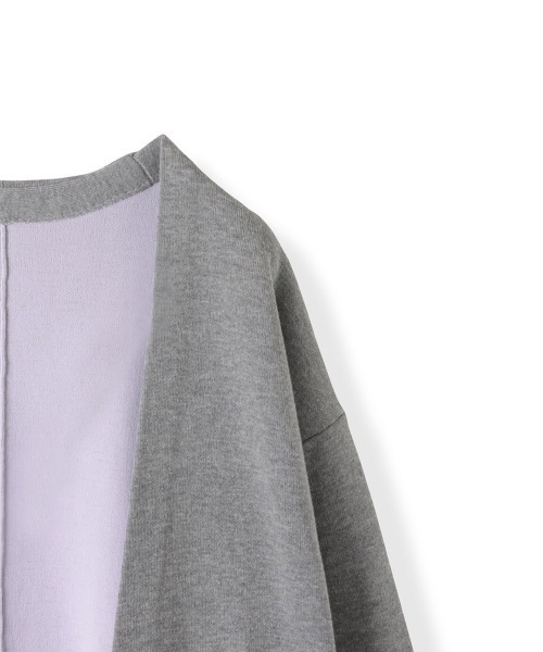 VICKY（ビッキー）の「【春アウター】Wフェイスニットコート《手洗い可能》（ノーカラーコート・レディース・グレー系その他/ベージュ系その他・M）」の5枚目の写真