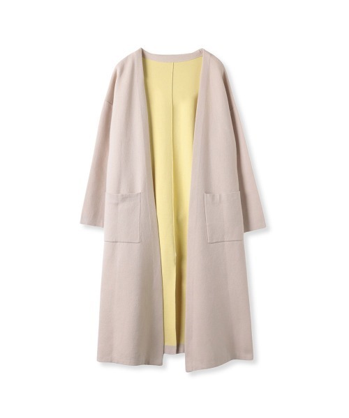 VICKY（ビッキー）の「【春アウター】Wフェイスニットコート《手洗い可能》（ノーカラーコート・レディース・グレー系その他/ベージュ系その他・M）」の12枚目の写真