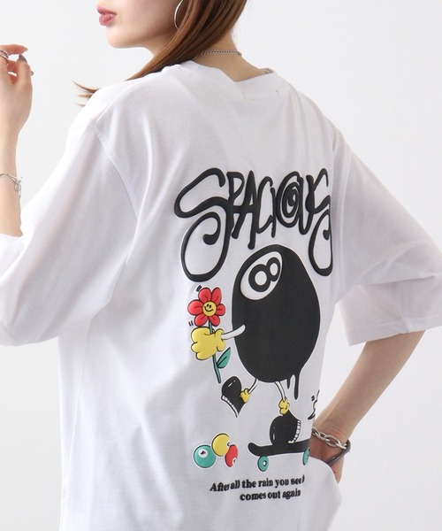 Jungle Storm（ジャングルストーム）の「JUNGLESTORM ビリヤード/フラワー柄シャツ（Tシャツ/カットソー・メンズ・ブラック/ピンク系その他/ブルー系その他2/ブラック系その他2/ブルー/ホワイト系その他2/ホワイト/ホワイト系その他/オレンジ/ブラック系その他・L/M）」の2枚目の写真