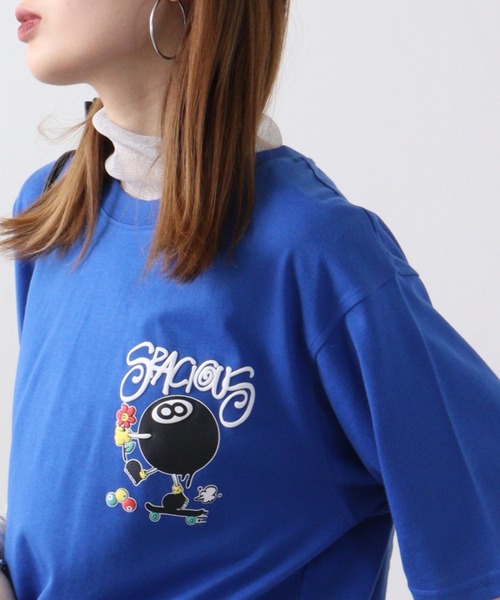 Jungle Storm（ジャングルストーム）の「JUNGLESTORM ビリヤード/フラワー柄シャツ（Tシャツ/カットソー・メンズ・ブラック/ピンク系その他/ブルー系その他2/ブラック系その他2/ブルー/ホワイト系その他2/ホワイト/ホワイト系その他/オレンジ/ブラック系その他・L/M）」の8枚目の写真