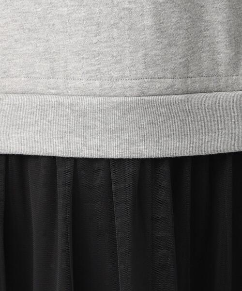 DRESKIP(ドレスキップ)の「◆【無理せずキレイ】一枚でサマになる チュールドッキング裏毛ワンピース(ワンピース・レディース・グレー/ブラック/ライトベージュ・02/03/04)」の10枚目の写真