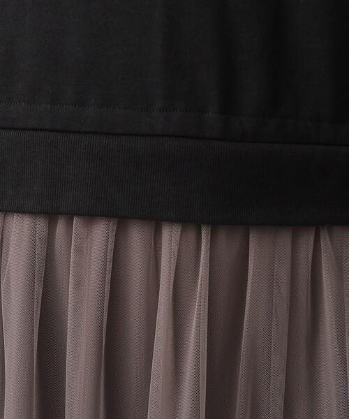 DRESKIP(ドレスキップ)の「◆【無理せずキレイ】一枚でサマになる チュールドッキング裏毛ワンピース(ワンピース・レディース・グレー/ブラック/ライトベージュ・02/03/04)」の17枚目の写真