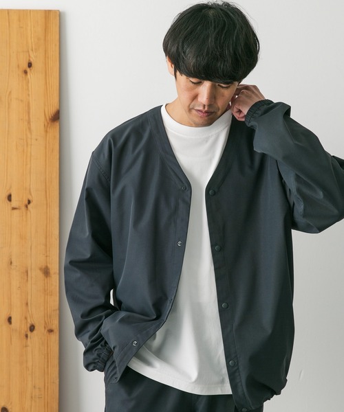 URBAN RESEARCH DOORS　パンツスーツ　ノーカラージャケット　麻 URBAN RESEARCH DOORS パンツスーツ ノーカラージャケット 麻