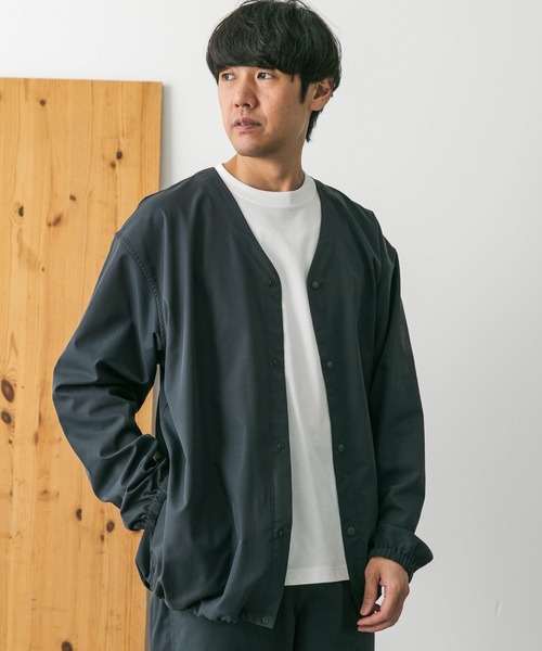 URBAN RESEARCH DOORS（アーバンリサーチドアーズ）の「『撥水』『接触冷感』add fabrics ノーカラージャケット（ノーカラージャケット・メンズ・ホワイト系その他/チャコールグレー/カーキ・MEDIUM/LARGE）」の21枚目の写真