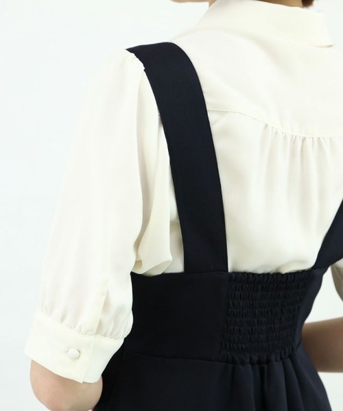 F i.n.t(フィント)の「【新色追加】リボンタイ付きロゴ刺繍衿ブラウス/fint(シャツ/ブラウス・レディース・ミント/オフホワイト/ライトグレー・FREE)」の11枚目の写真