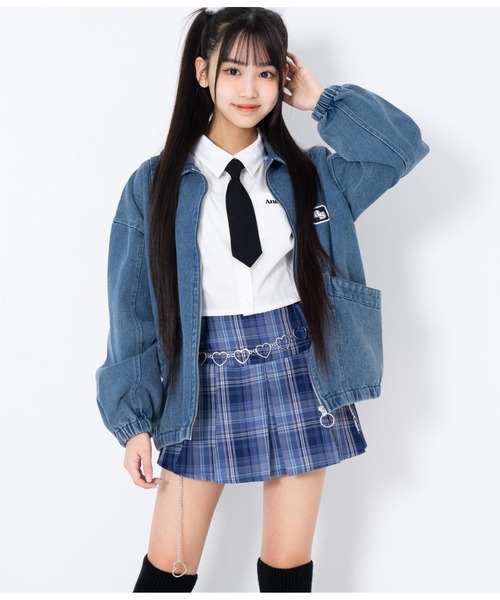 ANAP GiRL(アナップガール)の「ハートチェーンベルト(ベルト・キッズ・シルバー・FREE)」の2枚目の写真