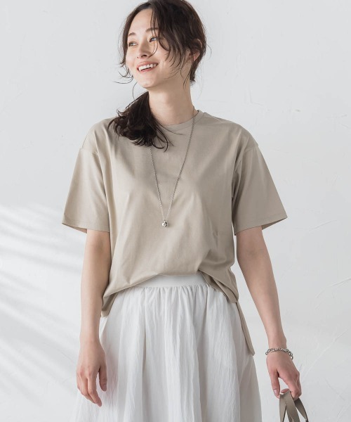 【セール】【WEB限定】【3サイズ】コットンカットソー≪洗える/接触冷感≫（Tシャツ/カットソー）｜LAUTREAMONT（ロートレアモン）