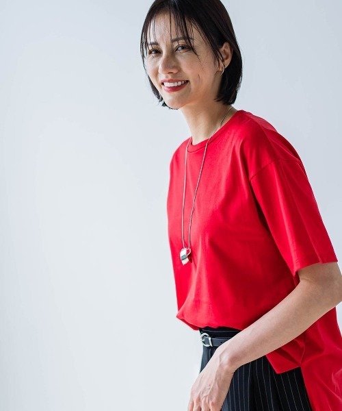 【セール】【WEB限定】【3サイズ】コットンカットソー≪洗える/接触冷感≫（Tシャツ/カットソー）｜LAUTREAMONT（ロートレアモン）