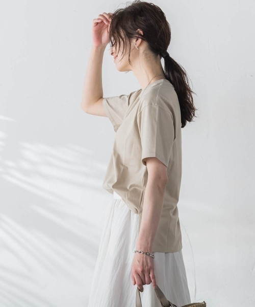 【セール】【WEB限定】【3サイズ】コットンカットソー≪洗える/接触冷感≫（Tシャツ/カットソー）｜LAUTREAMONT（ロートレアモン）