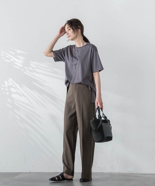 【セール】【WEB限定】【3サイズ】コットンカットソー≪洗える/接触冷感≫（Tシャツ/カットソー）｜LAUTREAMONT（ロートレアモン）