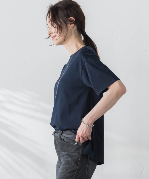 【セール】【WEB限定】【3サイズ】コットンカットソー≪洗える/接触冷感≫（Tシャツ/カットソー）｜LAUTREAMONT（ロートレアモン）