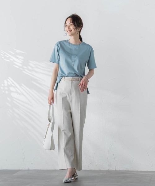 【セール】【WEB限定】【3サイズ】コットンカットソー≪洗える/接触冷感≫（Tシャツ/カットソー）｜LAUTREAMONT（ロートレアモン）