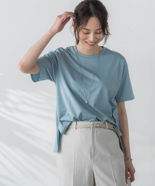 【セール】【WEB限定】【3サイズ】コットンカットソー≪洗える/接触冷感≫（Tシャツ/カットソー）｜LAUTREAMONT（ロートレアモン）