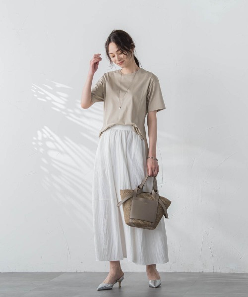 【セール】【WEB限定】【3サイズ】コットンカットソー≪洗える/接触冷感≫（Tシャツ/カットソー）｜LAUTREAMONT（ロートレアモン）