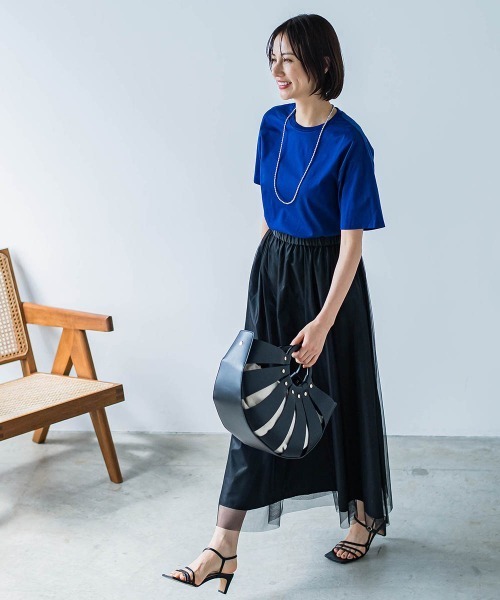 【セール】【WEB限定】【3サイズ】コットンカットソー≪洗える/接触冷感≫（Tシャツ/カットソー）｜LAUTREAMONT（ロートレアモン）