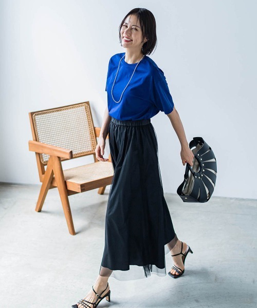 【セール】【WEB限定】【3サイズ】コットンカットソー≪洗える/接触冷感≫（Tシャツ/カットソー）｜LAUTREAMONT（ロートレアモン）