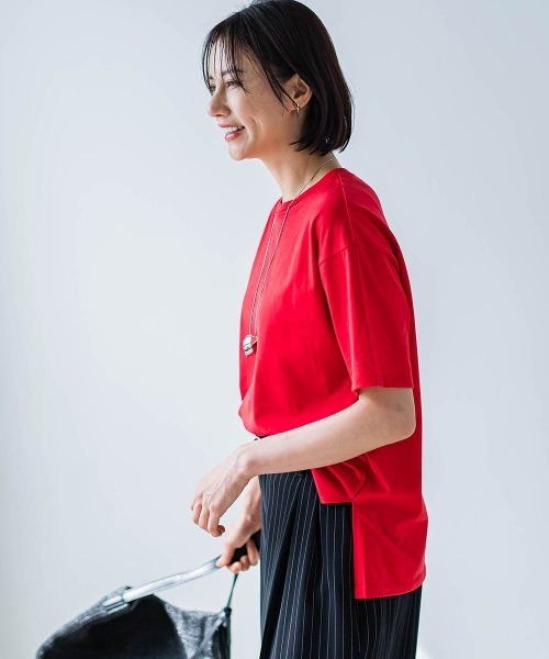 【セール】【WEB限定】【3サイズ】コットンカットソー≪洗える/接触冷感≫（Tシャツ/カットソー）｜LAUTREAMONT（ロートレアモン）