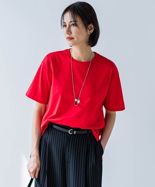 【セール】【WEB限定】【3サイズ】コットンカットソー≪洗える/接触冷感≫（Tシャツ/カットソー）｜LAUTREAMONT（ロートレアモン）