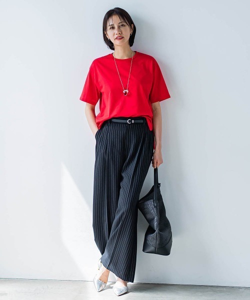 【セール】【WEB限定】【3サイズ】コットンカットソー≪洗える/接触冷感≫（Tシャツ/カットソー）｜LAUTREAMONT（ロートレアモン）