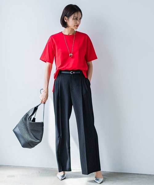 【セール】【WEB限定】【3サイズ】コットンカットソー≪洗える/接触冷感≫（Tシャツ/カットソー）｜LAUTREAMONT（ロートレアモン）