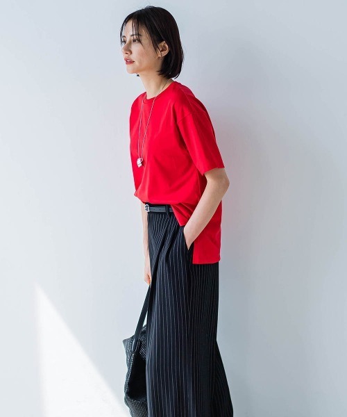 【セール】【WEB限定】【3サイズ】コットンカットソー≪洗える/接触冷感≫（Tシャツ/カットソー）｜LAUTREAMONT（ロートレアモン）