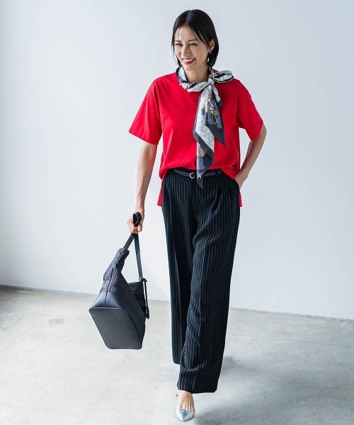 【セール】【WEB限定】【3サイズ】コットンカットソー≪洗える/接触冷感≫（Tシャツ/カットソー）｜LAUTREAMONT（ロートレアモン）