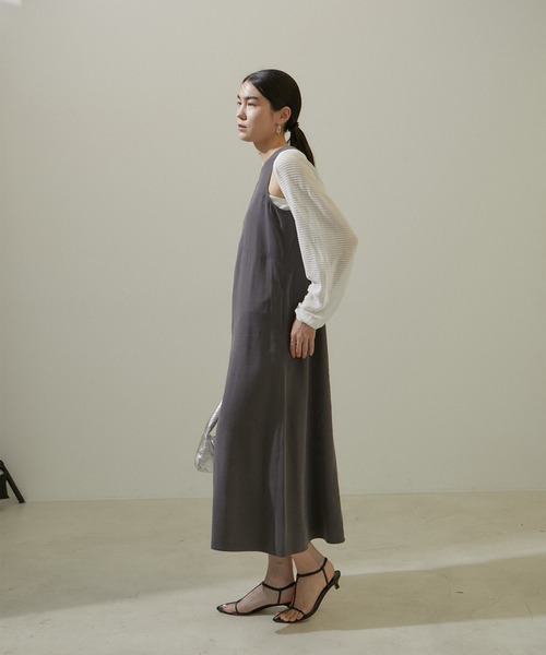 SALON adam et rope'（サロン アダム エ ロペ）の「シアーメッシュボレロ【洗える】（カーディガン/ボレロ・レディース・チャコールグレー/オフホワイト・FREE）」の4枚目の写真