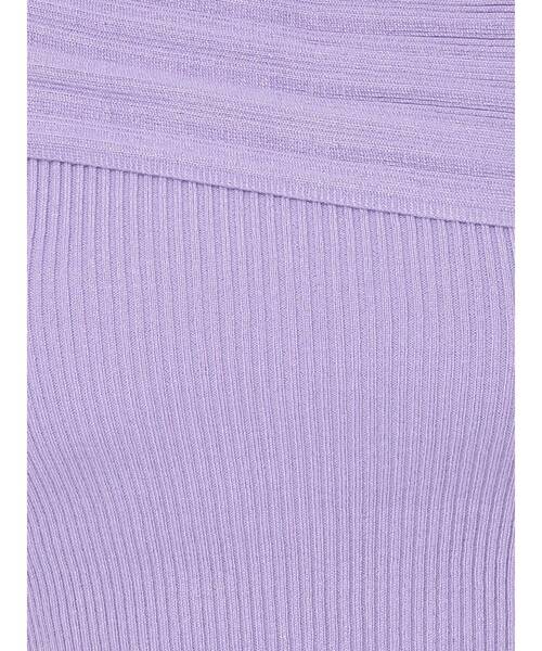 MERCURYDUO（マーキュリーデュオ）の「アシンメトリーワンショルニット（ニット/セーター・レディース・グリーン/パープル/ブラウン/オフホワイト/ブラック・FREE）」の18枚目の写真