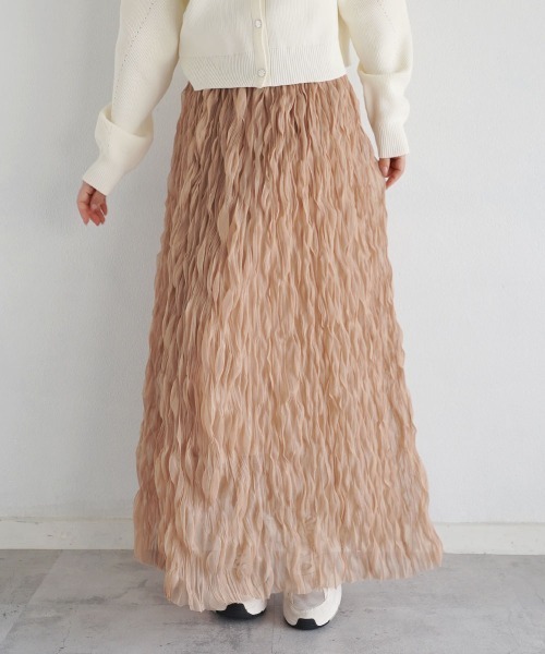 シャーリングプリーツスカート（スカート）｜Rashik（ラシク） 7,700円