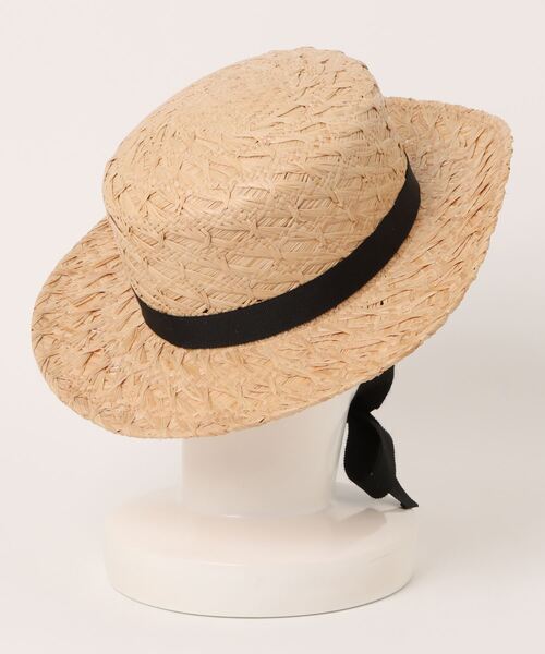 Jines(ジネス)の「リボン付きストローハット(ハット・レディース・ベージュ/ブラック・フリー)」の12枚目の写真