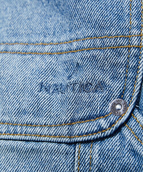 FREAK'S STORE(フリークスストア)の「NAUTICA/ノーティカ クラッシュドミニスカート/デニムミニスカート(デニムスカート・レディース・ベージュ/ネイビー・ONE SIZE)」の13枚目の写真