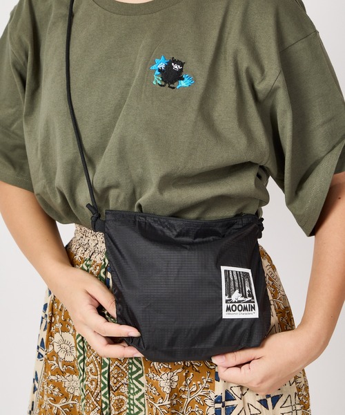 MOOMIN（ムーミン）の「MOOMIN / ムーミン ナイロン サコッシュ nylon BAG WNI（ショルダーバッグ・レディース・オリーブドラブ/ベージュ/ブラック・FREE）」の5枚目の写真