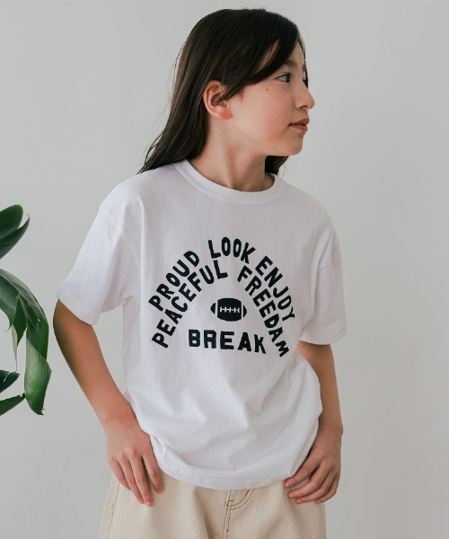 ZERO standerd(ゼロスタンダード)の「ZERO standard/ゼロスタンダード プリントTシャツ(Tシャツ/カットソー・キッズ・ブラック/グレー系その他/オフホワイト/グレー/チャコールグレー/グレー系その他6/ホワイト系その他2/ブラック系その他/ベージュ/ネイビー/ホワイト系その他/ベージュ系その他・100cm/110cm/120cm/130cm/140cm/150cm/160cm)」の3枚目の写真