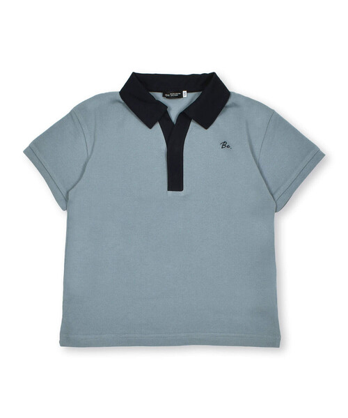 BeBe（ベベ）の「スキッパーカラーカノコ半袖ポロシャツ(100~140cm)（ポロシャツ・キッズ・ブルー/ベージュ・110cm/100cm/120cm/130cm/140cm）」の10枚目の写真