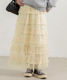 DAY CLOSET | レディース ティアードフリルロングスカート(スカート)