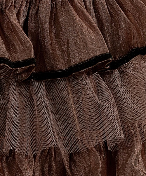 DAY CLOSET（デイ クローゼット）の「レディース ティアードフリルロングスカート（スカート・レディース・ピンク/アイボリー/ブラウン/ブラック/ベージュ・FREE）」の14枚目の写真