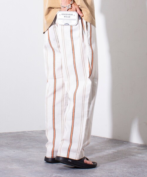 GLOSTER（グロスター）の「【GLOSTER/グロスター】GOODNESS サマー イージーパンツ シェフパンツ（その他パンツ・メンズ・グレー系その他/サックスブルー/ネイビー/ホワイト系その他/オリーブ/キナリ・M/S/L）」の2枚目の写真