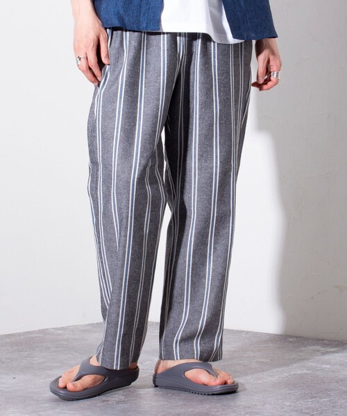 GLOSTER（グロスター）の「【GLOSTER/グロスター】GOODNESS サマー イージーパンツ シェフパンツ（その他パンツ・メンズ・グレー系その他/サックスブルー/ネイビー/ホワイト系その他/オリーブ/キナリ・M/S/L）」の4枚目の写真