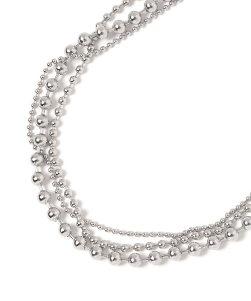 BAYFLOW（ベイフロー）の「ステンレス 3連ボールチェーンネックレス（ネックレス・レディース・シルバー/ゴールド・FREE）」の3枚目の写真